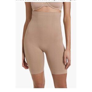 Yummie New High Waist Thigh Shaper Seamless Beige / Nude S/M